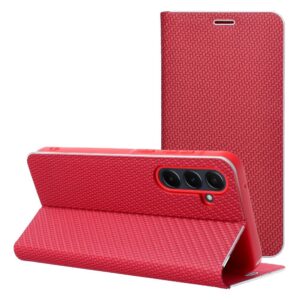 Kabura LUNA Book Carbon do SAMSUNG S25 Edge czerwony