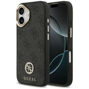 GUESS futerał do IPHONE 17 kompatybilny z MagSafe GUHMP17SP4GRMDEK (PU W/ 4G Strass Logo) czarny