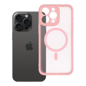 Futerał do iPhone 15 PRO MAX Full Matte Mag Cover zgodny z MagSafe jasnoróżowy