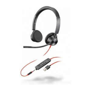 Słuchawki przewodowe nauszne Jack 3,5 mm / USB A Poly Blackwire C3215 czarne