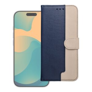 Etui z klapką na Samsung S26 Split Book granatowo-kremowe