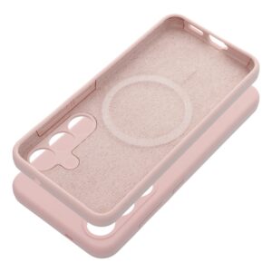 Futerał do Samsung S25 EDGE Silicone 2mm zgodny z MagSafe pudrowy róż