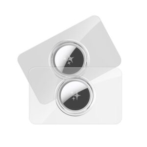 DUX DUCIS etui ochronne w kształcie karty do AirTag 2 szt transparentne + czarne
