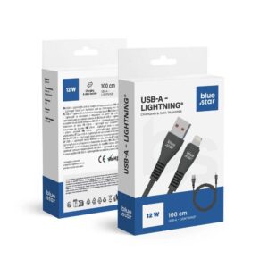 Kabel USB A do Lightning Blue Star 2A 12W 1 m DC99I czarny