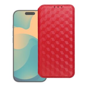 Etui z klapką na iPhone 17 Cubic Book czerwone