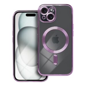 Futerał do iPhone 15 Electro Mag Cover zgodny z MagSafe fioletowy