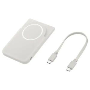 Powerbank Samsung EB-U2500XJEGWW 25W Qi2 5000 mAh USB-C z kablem USB-C - USB-C kompatybilny z MagSafe - szary