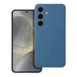 Futerał SILICONE MAG COVER kompatybilny z MagSafe do SAMSUNG S24 niebieski